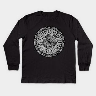 Mandala no 3 (invert) Kids Long Sleeve T-Shirt